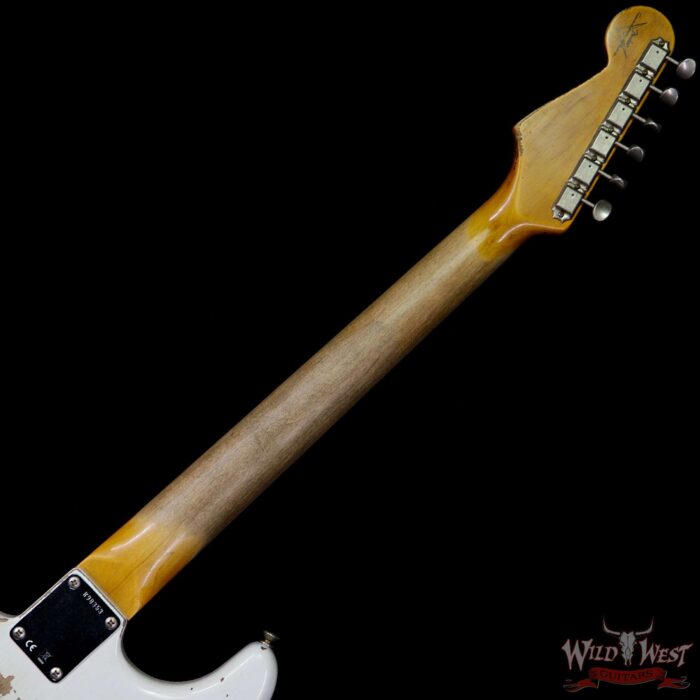 Fender Custom Shop 1963 Stratocaster Heavy Relic AAA Rosewood Fingerboard Olympic White - Image 10