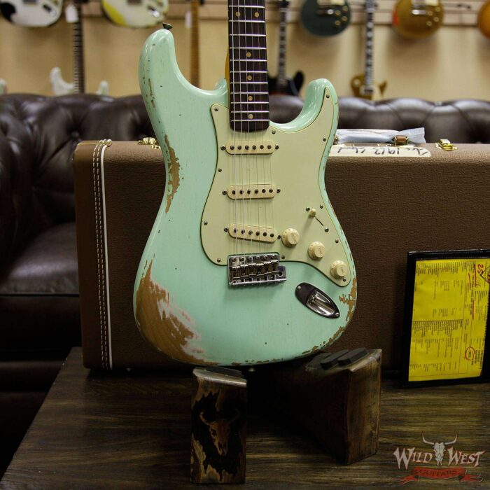 Fender Custom Shop 1963 Stratocaster Heavy Relic AAA Rosewood Fingerboard Surf Green - Image 12