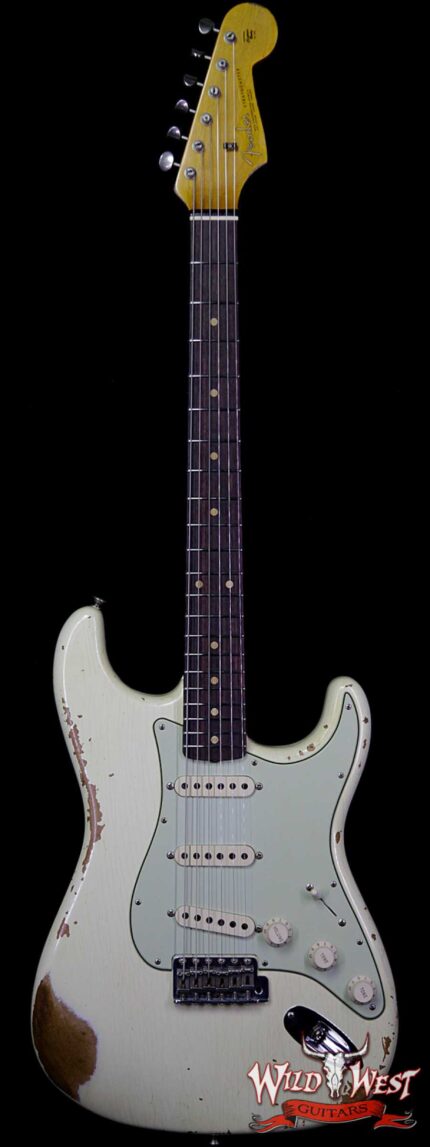Fender Custom Shop 1963 Stratocaster Heavy Relic AAA Rosewood Fingerboard Vintage White