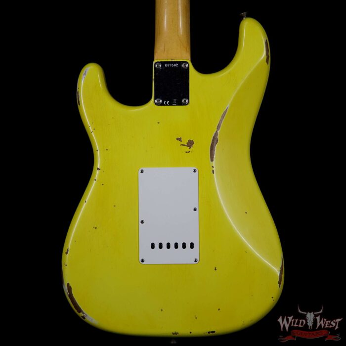 Fender Custom Shop Collection 1963 Stratocaster Relic Dark AAA Rosewood Fretboard Graffiti Yellow - Image 7