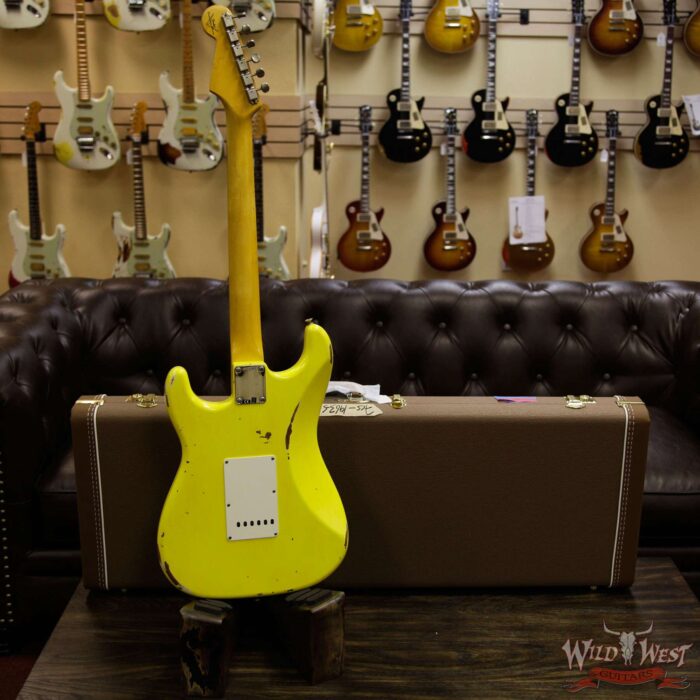 Fender Custom Shop Collection 1963 Stratocaster Relic Dark AAA Rosewood Fretboard Graffiti Yellow - Image 14