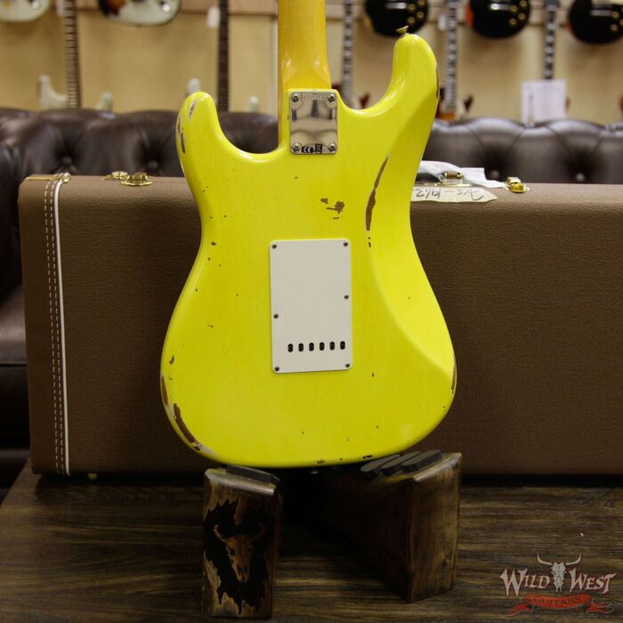 Fender Custom Shop Collection 1963 Stratocaster Relic Dark AAA Rosewood Fretboard Graffiti Yellow - Image 15