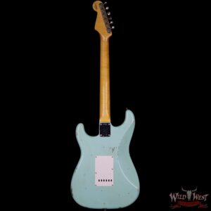 Fender Custom Shop 1963 Stratocaster Relic Rosewood Fretboard Surf Green - Image 6