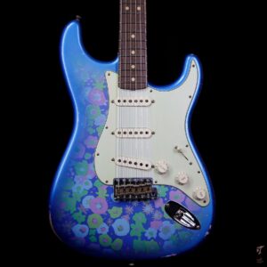 Fender Custom Shop 1963 Stratocaster Relic 63 Reissue AAA Rosewood Fingerboard Blue Flower - Image 3