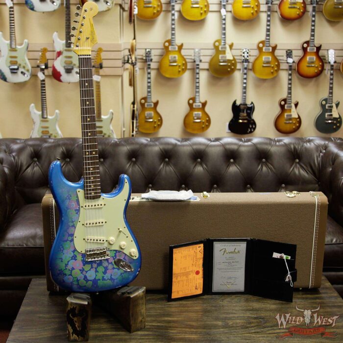 Fender Custom Shop 1963 Stratocaster Relic 63 Reissue AAA Rosewood Fingerboard Blue Flower - Image 11