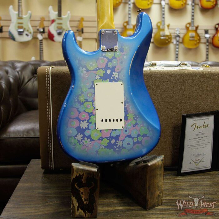 Fender Custom Shop 1963 Stratocaster Relic 63 Reissue AAA Rosewood Fingerboard Blue Flower - Image 15