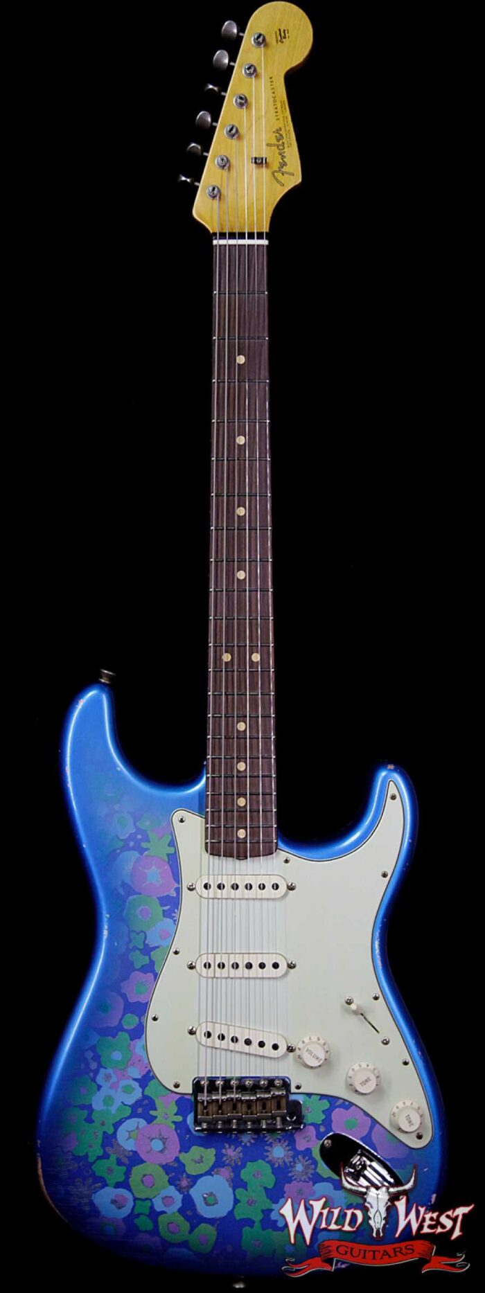 Fender Custom Shop 1963 Stratocaster Relic 63 Reissue AAA Rosewood Fingerboard Blue Flower - Image 1