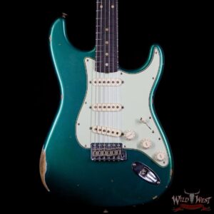 Fender Custom Shop 1963 Stratocaster Relic Rosewood Fingerboard British Racing Green - Image 3