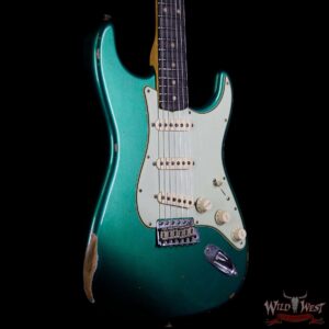 Fender Custom Shop 1963 Stratocaster Relic Rosewood Fingerboard British Racing Green - Image 4