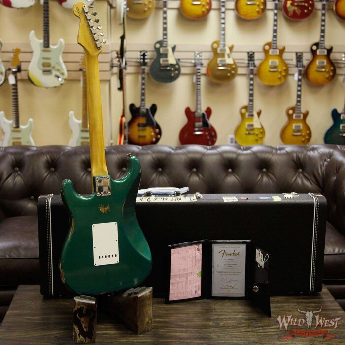 Fender Custom Shop 1963 Stratocaster Relic Rosewood Fingerboard British Racing Green - Image 15