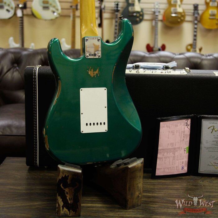 Fender Custom Shop 1963 Stratocaster Relic Rosewood Fingerboard British Racing Green - Image 16