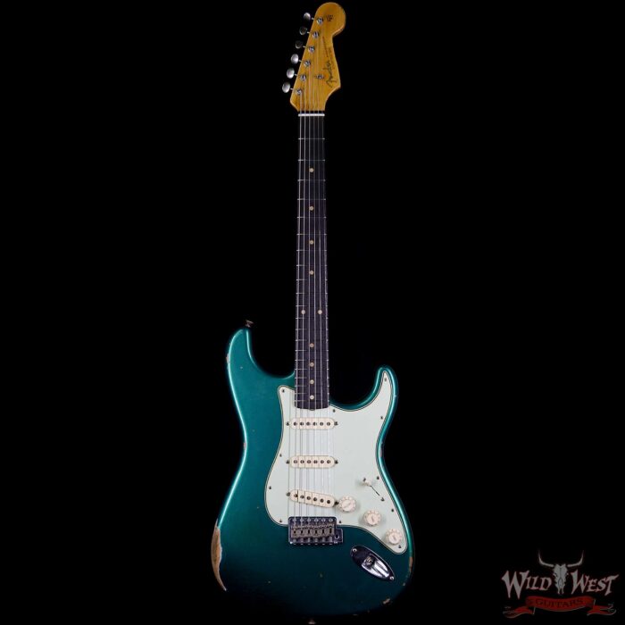 Fender Custom Shop 1963 Stratocaster Relic Rosewood Fingerboard British Racing Green - Image 5