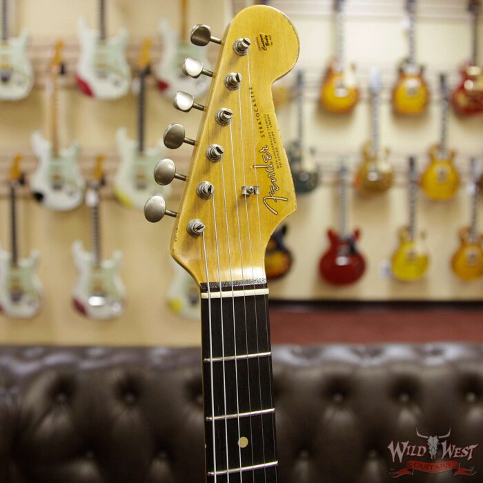 Fender Custom Shop 1963 Stratocaster Relic Rosewood Fingerboard British Racing Green - Image 8