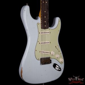 Fender Custom Shop 1963 Stratocaster Relic Rosewood Fretboard Sonic Blue - Image 4