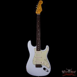 Fender Custom Shop 1963 Stratocaster Relic Rosewood Fretboard Sonic Blue - Image 5