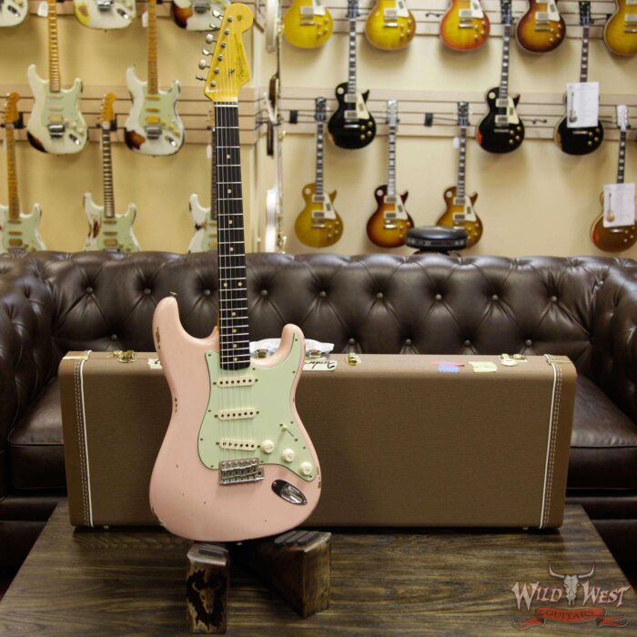 Fender Custom Shop 1963 Stratocaster Relic Rosewood Fretboard Shell Pink - Image 12