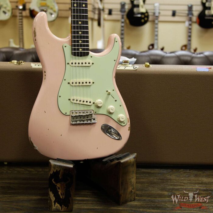 Fender Custom Shop 1963 Stratocaster Relic Rosewood Fretboard Shell Pink - Image 13