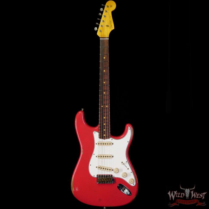 Fender Custom Shop 1963 Stratocaster Relic AAA Rosewood Board with Quartersawn Maple Neck Fiesta Red - Image 3