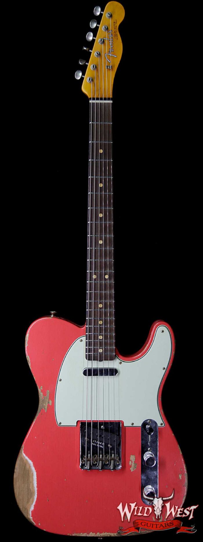Fender Custom Shop 1963 Telecaster Heavy Relic AAA Rosewood Fingerboard Fiesta Red - Image 1