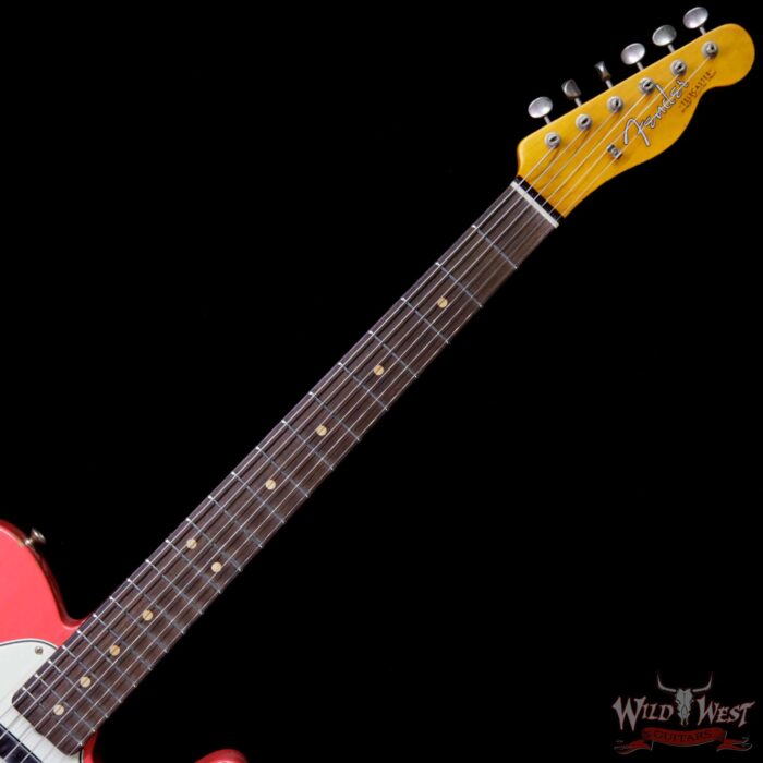 Fender Custom Shop 1963 Telecaster Heavy Relic AAA Rosewood Fingerboard Fiesta Red - Image 8
