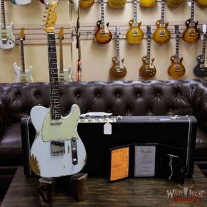 Fender Custom Shop 1963 Telecaster Heavy Relic AAA Rosewood Fingerboard Sonic Blue - Image 11
