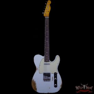 Fender Custom Shop 1963 Telecaster Heavy Relic AAA Rosewood Fingerboard Sonic Blue - Image 4