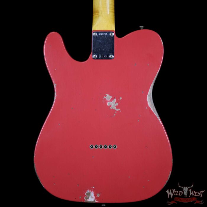 Fender Custom Shop 1963 Telecaster Relic Rosewood Fretboard Fiesta Red - Image 7