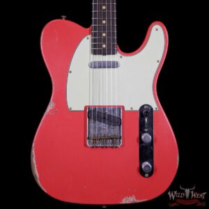 Fender Custom Shop 1963 Telecaster Relic Rosewood Fretboard Fiesta Red - Image 3
