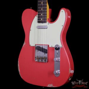Fender Custom Shop 1963 Telecaster Relic Rosewood Fretboard Fiesta Red - Image 2