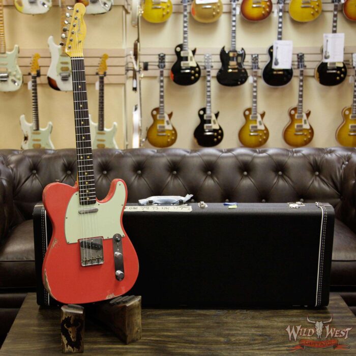 Fender Custom Shop 1963 Telecaster Relic Rosewood Fretboard Fiesta Red - Image 12