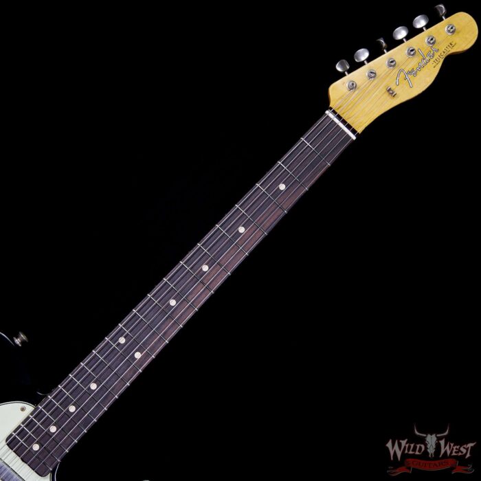 Fender Custom Shop 1963 Telecaster Relic Rosewood Fretboard Faded Black - Image 9