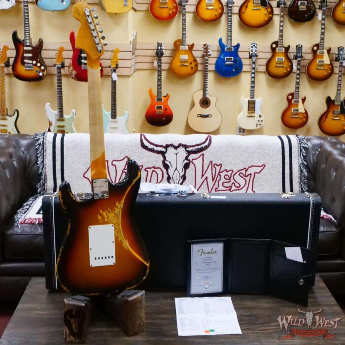 Fender Custom Shop 1967 Stratocaster AAA Rosewood Fingerboard Hand-Wound Pickups Heavy Relic 3 Tone Sunburst - Image 9
