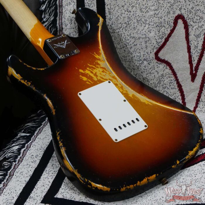 Fender Custom Shop 1967 Stratocaster AAA Rosewood Fingerboard Hand-Wound Pickups Heavy Relic 3 Tone Sunburst - Image 11