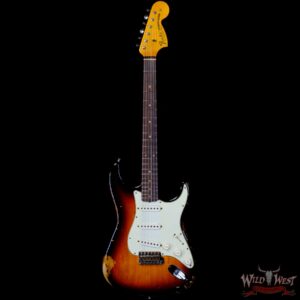 Fender Custom Shop Ash 1968 Stratocaster Quartersawn Maple Neck AAA Rosewood Slab Board Hand-Wound Pickups Relic 3 Tone Sunburst - Image 3