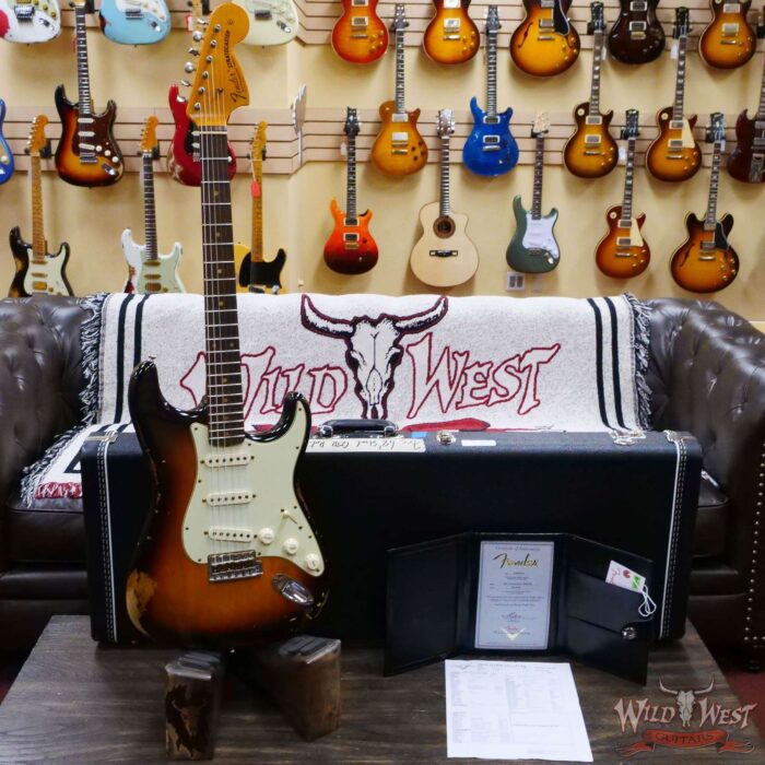 Fender Custom Shop Ash 1968 Stratocaster Quartersawn Maple Neck AAA Rosewood Slab Board Hand-Wound Pickups Relic 3 Tone Sunburst - Image 6