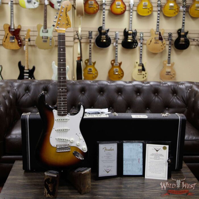 2020 NAMM Fender Custom Shop 1970 Stratocaster Jouneyman Relic Closet Classic Hardware Rosewood Board Faded 3 Tone Sunburst - Image 11