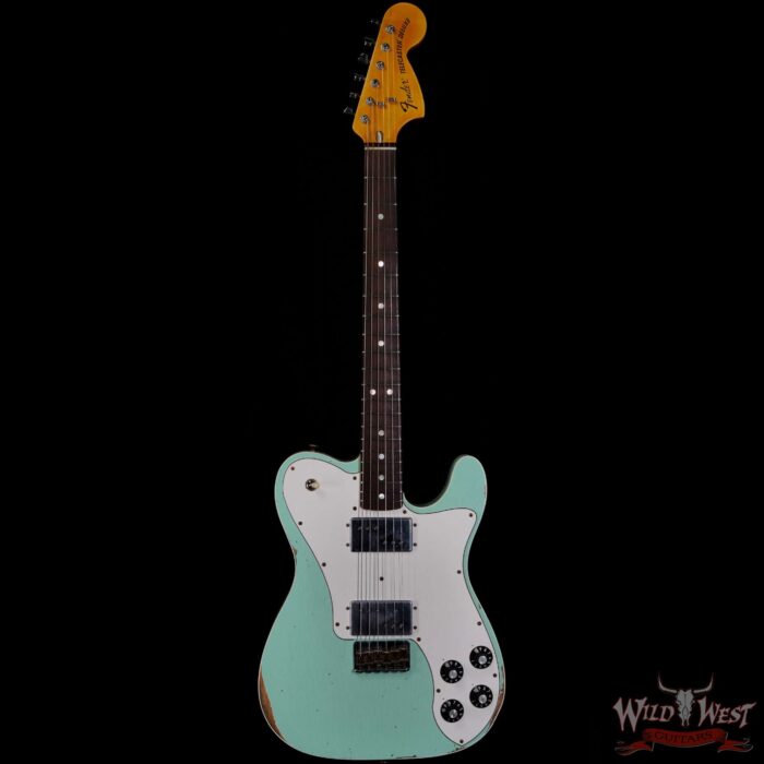 Fender Custom Shop 1972 Telecaster Deluxe Relic HH Quatersawn Maple Neck AAA Rosewood Board Surf Green - Image 3