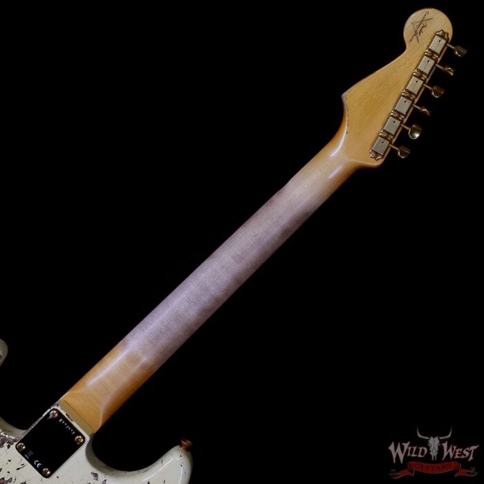Fender Custom Shop Wild West Guitars 25th Anniversary 1960 Stratocaster Hardtail Madagascar Rosewood Fretboard Heavy Relic Vinatge White 7.15 LBS - Image 5