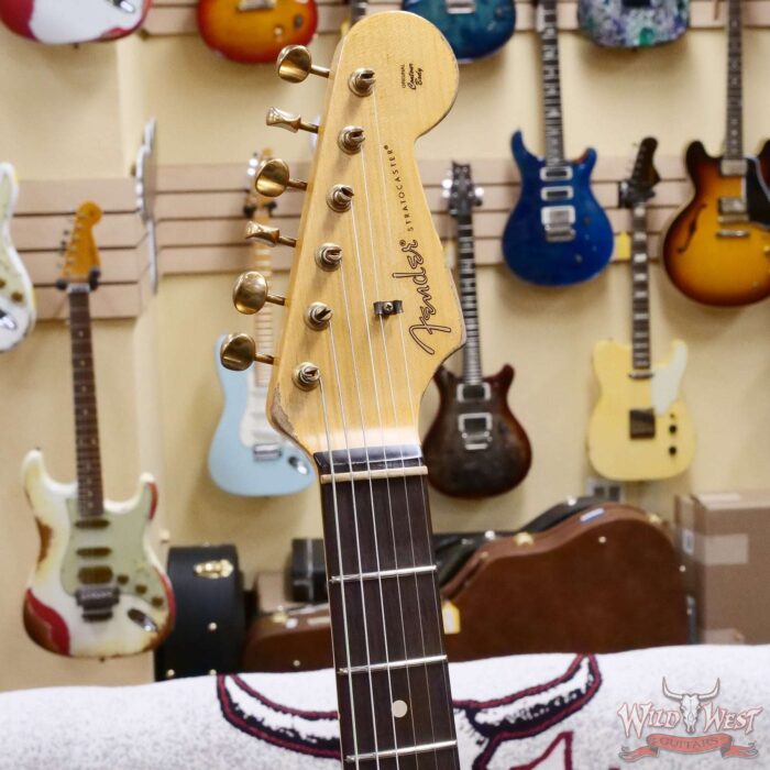 Fender Custom Shop Wild West Guitars 25th Anniversary 1960 Stratocaster Hardtail Madagascar Rosewood Fretboard Heavy Relic Vinatge White 7.15 LBS - Image 7
