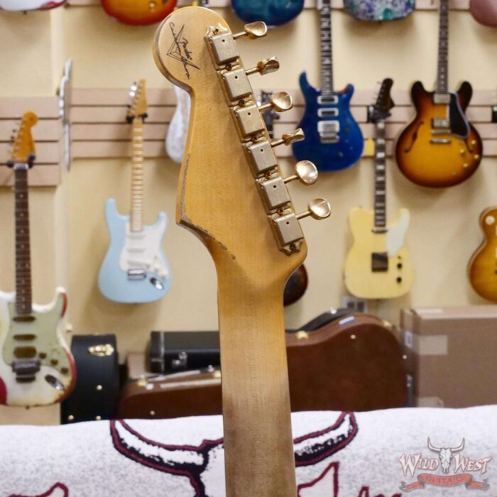 Fender Custom Shop Wild West Guitars 25th Anniversary 1960 Stratocaster Hardtail Madagascar Rosewood Fretboard Heavy Relic Vinatge White 7.15 LBS - Image 12
