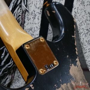 Fender Custom Shop Wild West Guitars 25th Anniversary 1960 Stratocaster Hardtail Madagascar Rosewood Fretboard Heavy Relic Black 7.15 LBS - Image 14