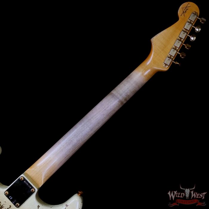 Fender Custom Shop Wild West Guitars 25th Anniversary 1960 Stratocaster Hardtail Madagascar Rosewood Fretboard Heavy Relic Vinatge White 6.90 LBS - Image 5