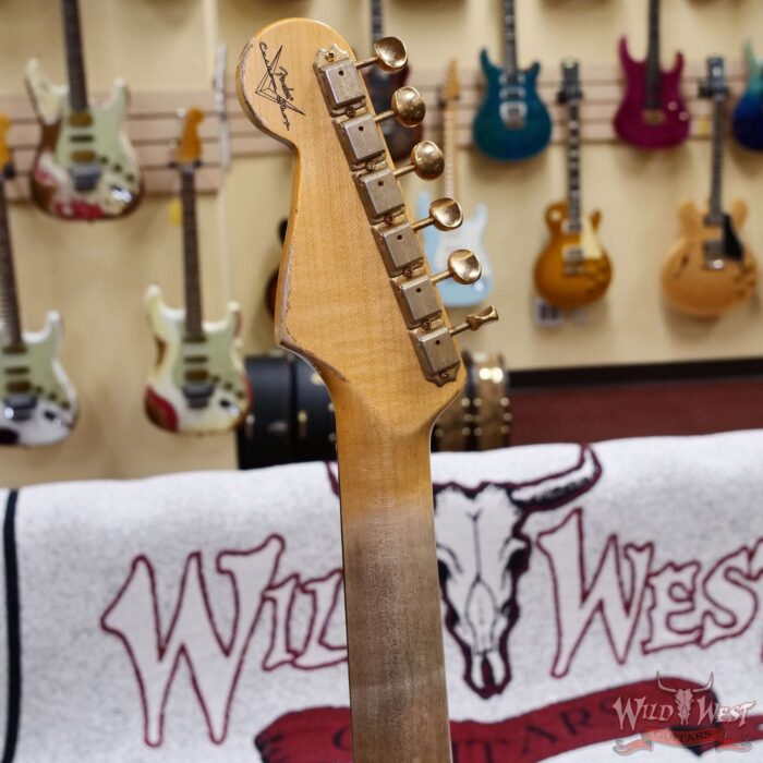 Fender Custom Shop Wild West Guitars 25th Anniversary 1960 Stratocaster Hardtail Madagascar Rosewood Fretboard Heavy Relic Vinatge White 6.90 LBS - Image 12
