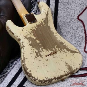 Fender Custom Shop Wild West Guitars 25th Anniversary 1960 Stratocaster Hardtail Madagascar Rosewood Fretboard Heavy Relic Vinatge White 6.90 LBS - Image 13