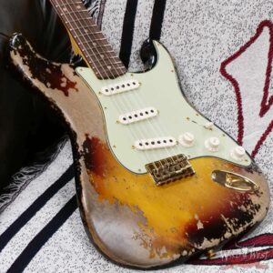 Fender Custom Shop Wild West Guitars 25th Anniversary 1960 Stratocaster Hardtail Madagascar Rosewood Fingerboard Heavy Relic 3 Tone Sunburst 6.90 LBS - Image 8