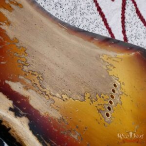 Fender Custom Shop Wild West Guitars 25th Anniversary 1960 Stratocaster Hardtail Madagascar Rosewood Fingerboard Heavy Relic 3 Tone Sunburst 6.90 LBS - Image 13