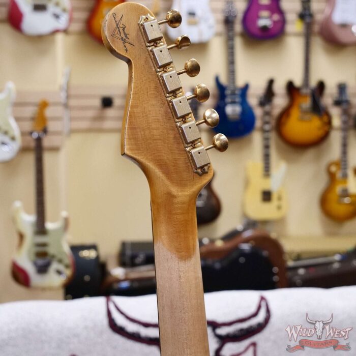 Fender Custom Shop Wild West Guitars 25th Anniversary 1960 Stratocaster Madagascar Rosewood Fretboard Heavy Relic Lake Placid Blue 7.65 LBS - Image 11