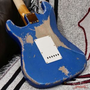 Fender Custom Shop Wild West Guitars 25th Anniversary 1960 Stratocaster Madagascar Rosewood Fretboard Heavy Relic Lake Placid Blue 7.65 LBS - Image 12