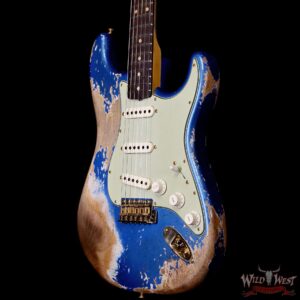 Fender Custom Shop Wild West Guitars 25th Anniversary 1960 Stratocaster Madagascar Rosewood Fretboard Heavy Relic Lake Placid Blue 7.60 LBS - Image 2