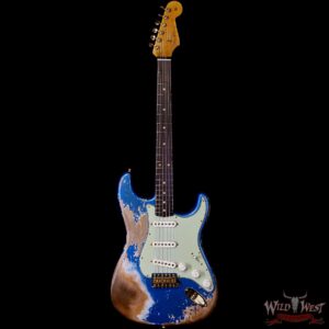 Fender Custom Shop Wild West Guitars 25th Anniversary 1960 Stratocaster Madagascar Rosewood Fretboard Heavy Relic Lake Placid Blue 7.60 LBS - Image 3